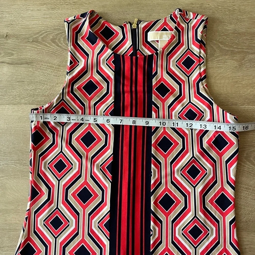 Michael Kors Geometric Pattern Sleeveless Dress SZ S